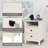 Set Of 2 Wooden Bedroom Nightstands With Drawer (White)-1846472198