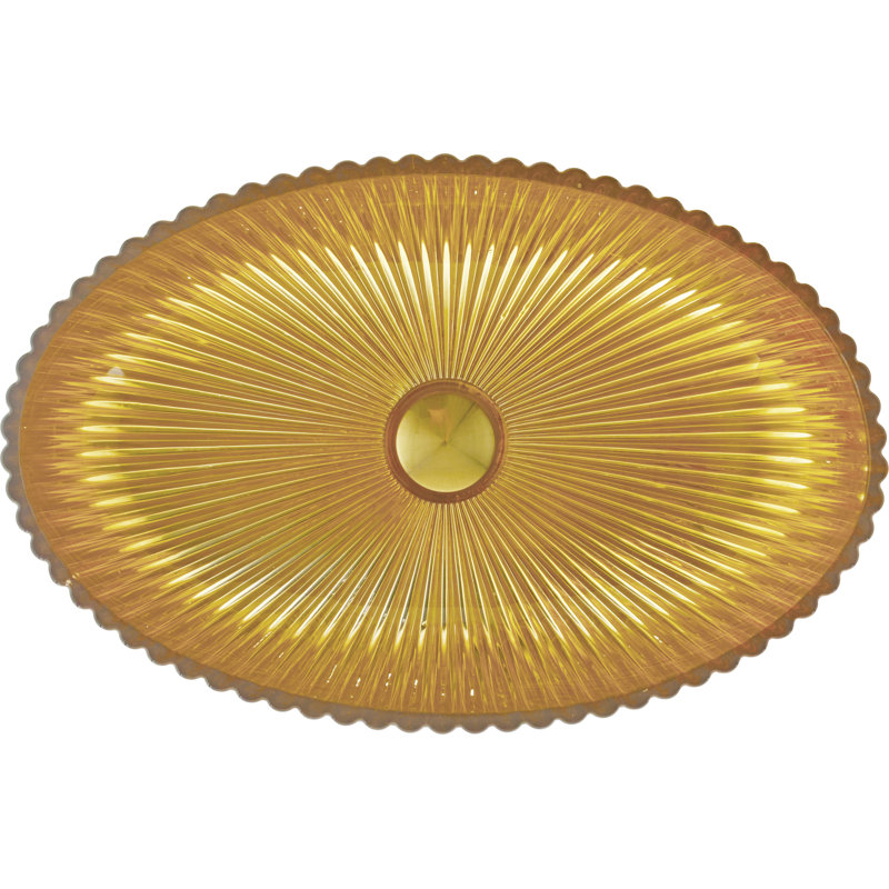 Majestic 21" Glass Oval Vessel Bathroom Sink, Gold
