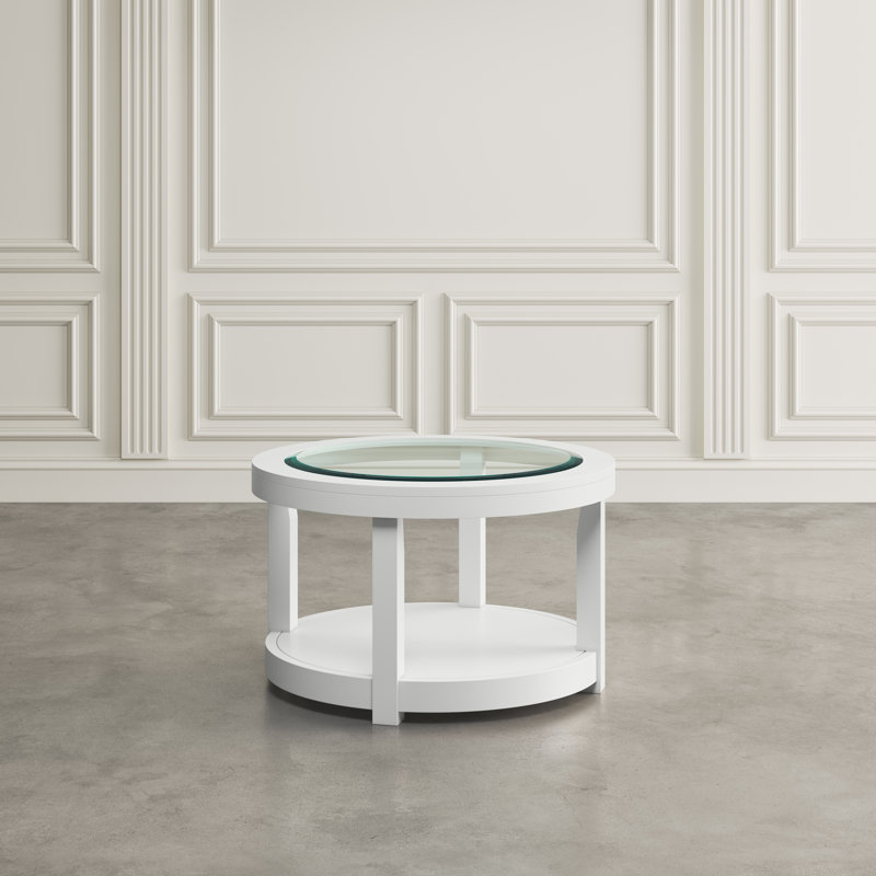 Table basse avec rangement Bremen, Blanc