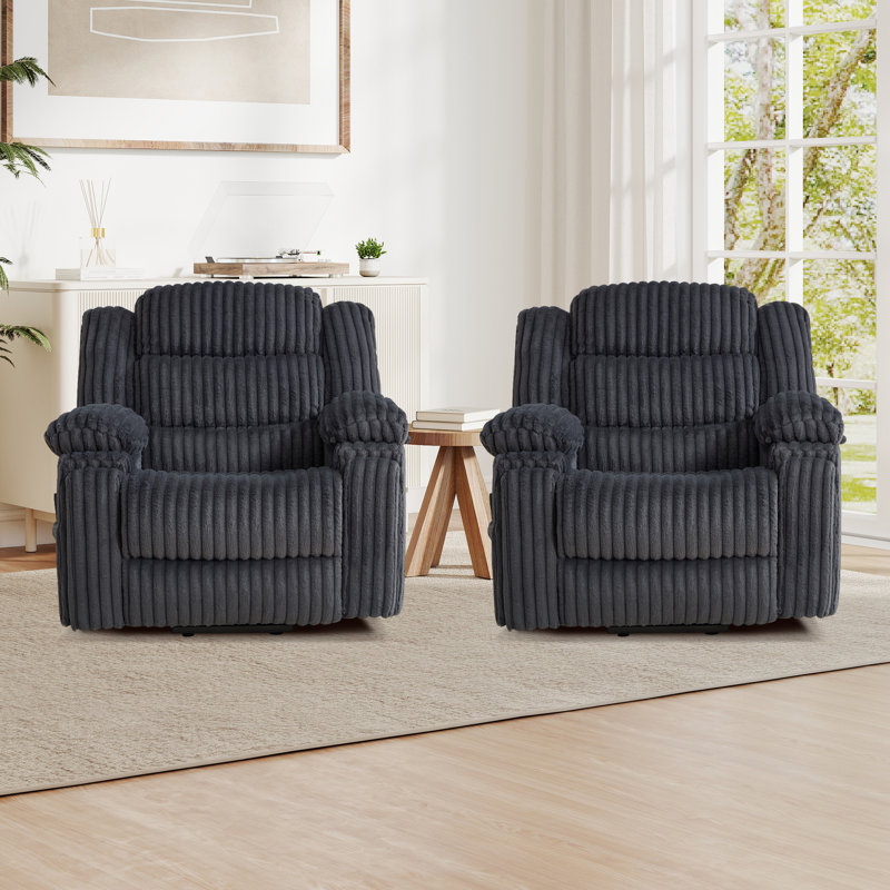 42.91" Wide Power Lift Assist Recliner With 8-Point Massage & Lumbar Heat & USB/Type-C & Hidden Cup Holder And Wireless Charging(Set Of 2)