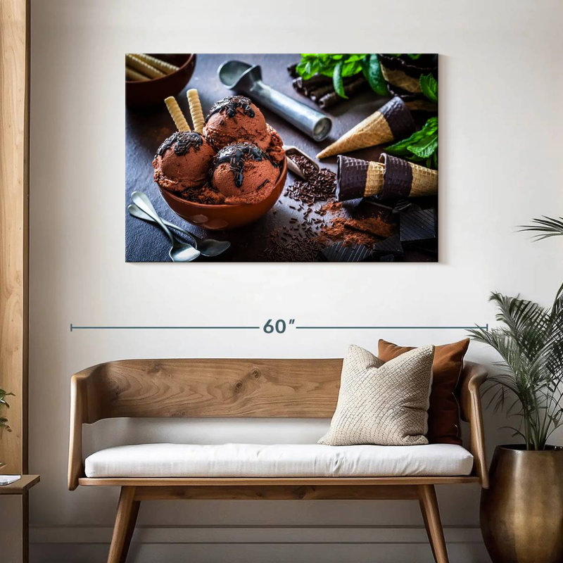 Yarlin Chocolate Ice Cream, 30" H x 45" W