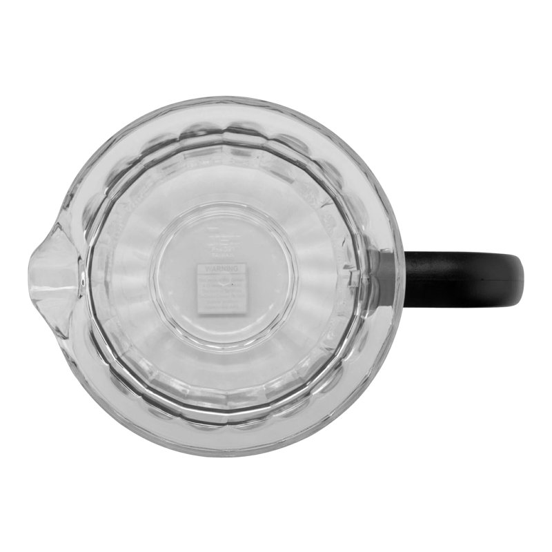 GET Pichet rond résistant aux bris P-4091-PC-RO, 90 onces, poignée orange (ensemble de 12), Noir