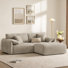 Bodhild 95'' Feather-Filled Chenille Upholstered Sofa With Ottoman