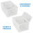 Mount-It! Folding Plastic Storage Crate, Collapsible Utility Distribution Container With Attached Lid, 65L Litre Capacity, Clear (Set Of 3)