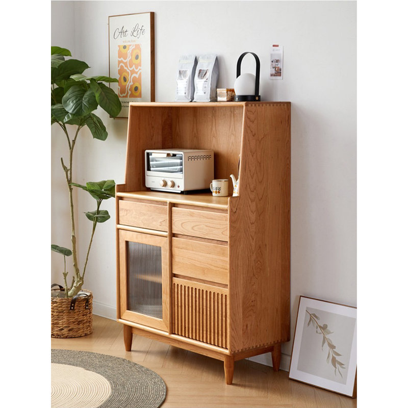 Armoire alimentaire moderne en bois de cerisier minimaliste