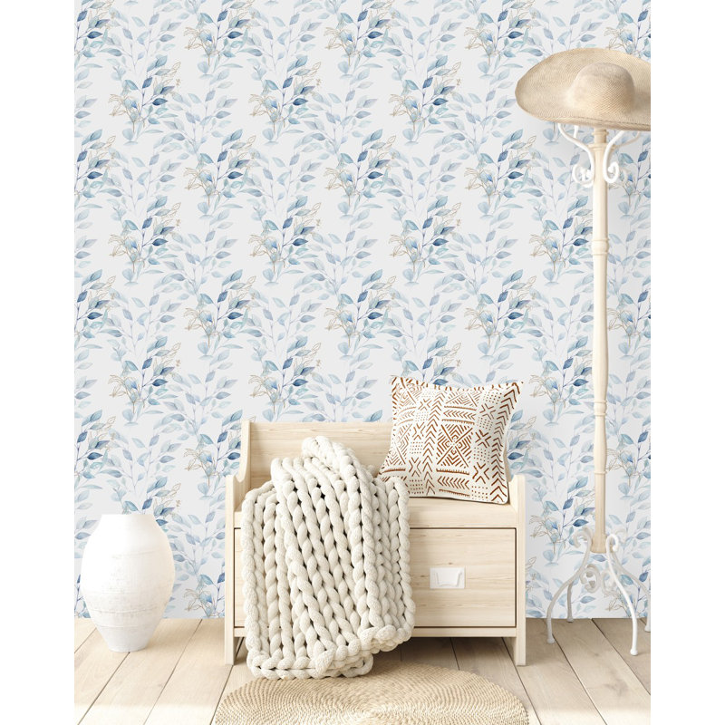 Peel & Stick Floral Tile, 2.08' W x 10.42' L