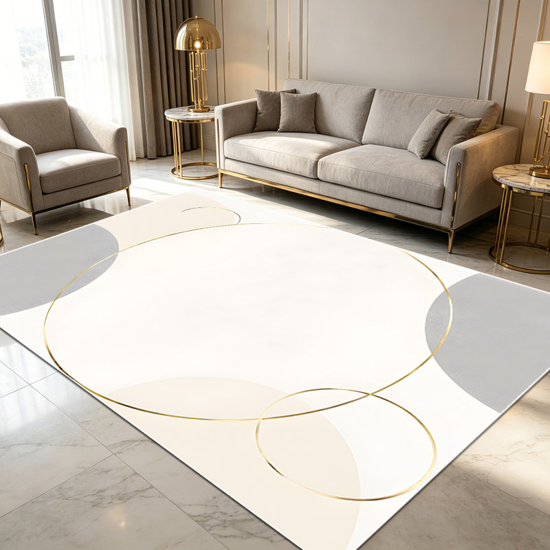 Tapis 1PC Minimalist Geometric, Rectangle 4 pi 8 po x 6 pi 8 po