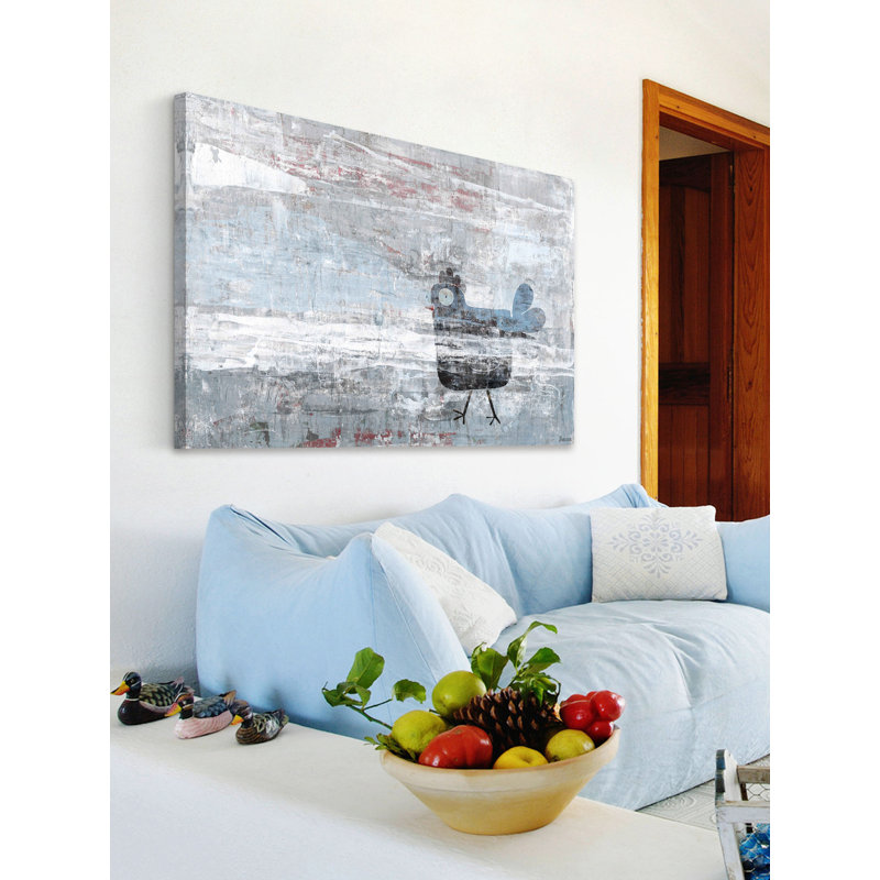 Hazy Hen by Parvez Taj - Wrapped Canvas Painting, 76cm H x 114cm W x 3.81cm D