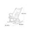 Chaise berçante rétro en bois massif