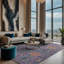 Tapis mauve lavable à la machine-708221607