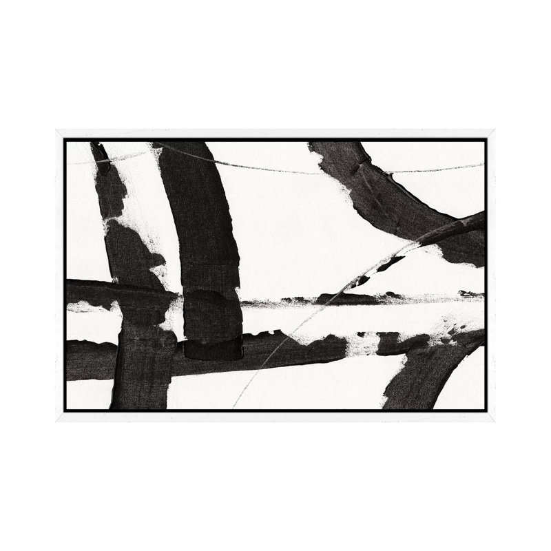 Obsidian Harmony I, 66.04 cm H x 45.72 cm W, White Floater Framed