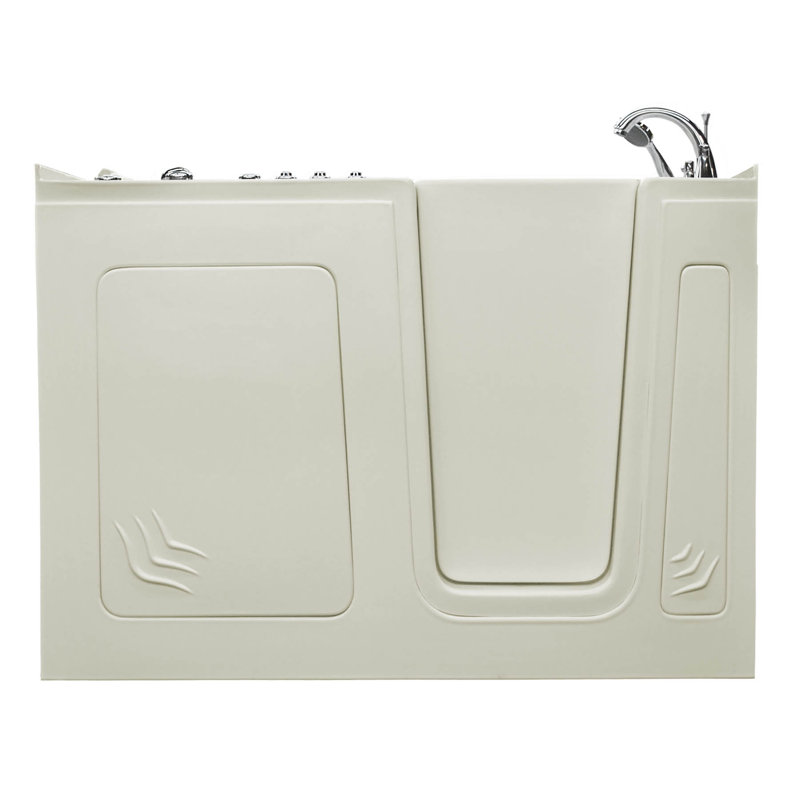 Aspen 60" x 32" Walk In Air/Whirlpool Bathtub, Biscuit, Right