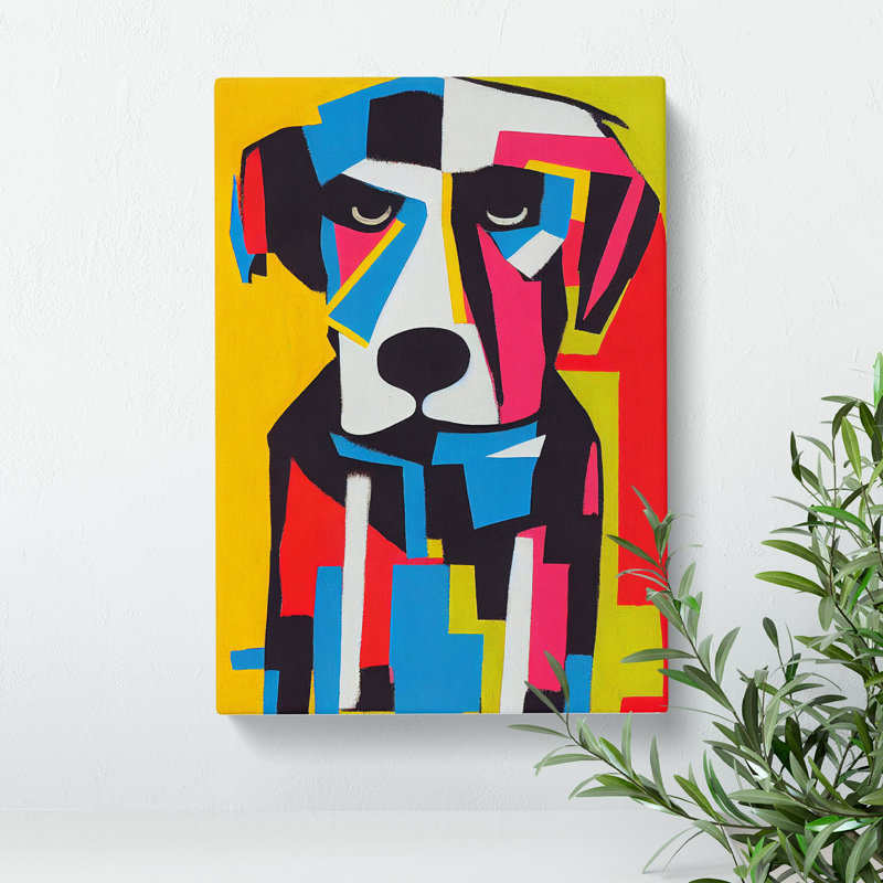 Abstract Dog No.6 - Wrapped Canvas, 50cm H x 35cm W x 3cm D