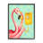 " Flamingo Using Retro Telephone Patterned Flower Motif " by Amelie Legault-74019256-74019255