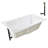 66'' x 34'' Acrylic Soaking Drop-In Bathtub, Drain Included-97544474