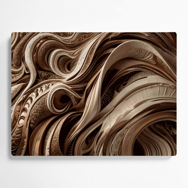 Biomorphic Abstraction 16, art mural en métal brun, H 20 po x l 24 po