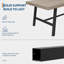 Table de salle à manger industrielle pour 6 à 8 personnes, longue table de cuisine avec structure en métal robuste-129741433-129741437