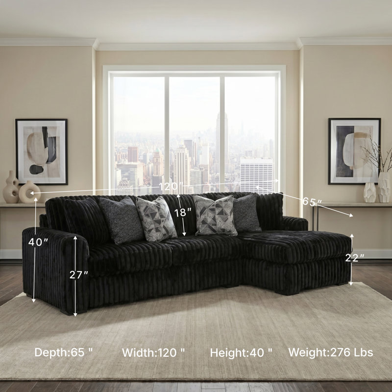 Bridgnorth 2-Piece Sectional Sofa With Chaise, Right Hand Facing
