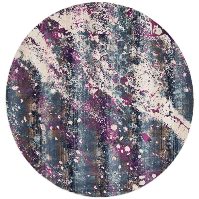 Tapis Damon Performance Abstract, Rond 6 pi 7 po