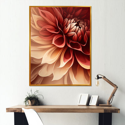 Fleur de dahlia orange IV - reproduction sur toile