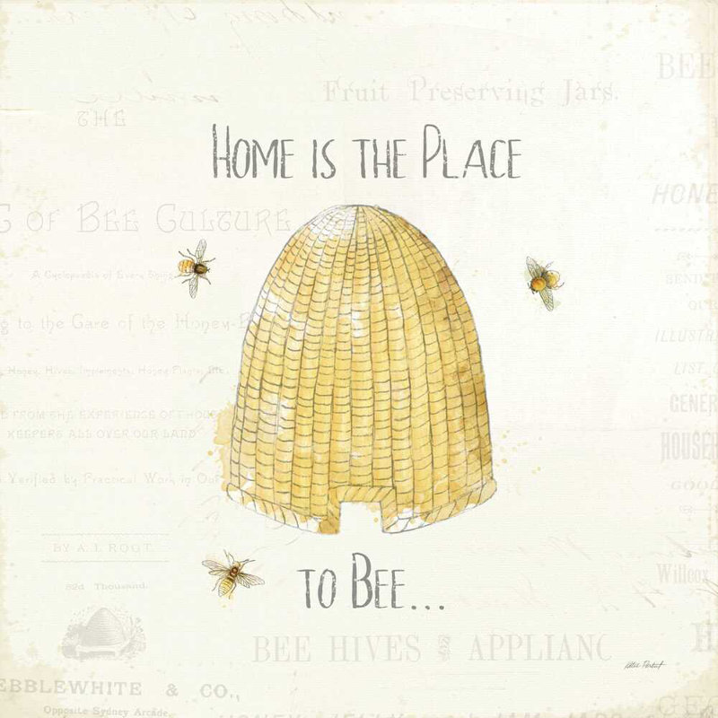 Abeille et abeille II, H 12 po x l 12 po
