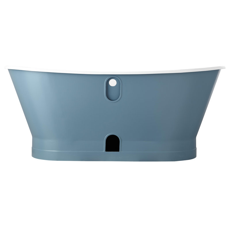 Kateryn 67" Slate Blue Cast Iron Freestanding Soaking Tub