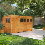 Powersheds 12 x 6ft Timber Overlap Pent Garden Shed