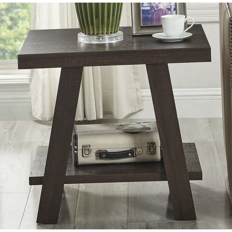 Table de bout Athens, Noir, Gris foncé, H 23 po x l 22 po x P 24 po