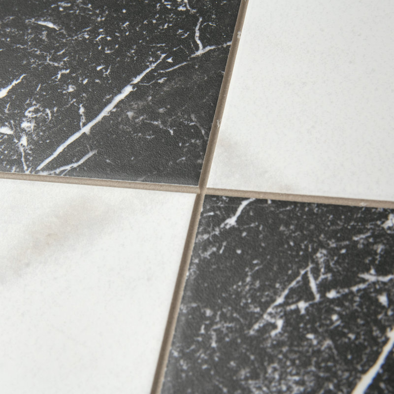 Merzoni Checker 13 In. X 13 In. Porcelain Floor And Wall Tile