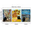 3 Pieces Funny Cat Wall Art Cats In Famous Prints Van Gogh Sunflower Paintings Posters Print For Living Room Bedroom 12X16inchx3pcs