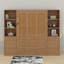 Grand lit escamotable avec tablettes et armoires