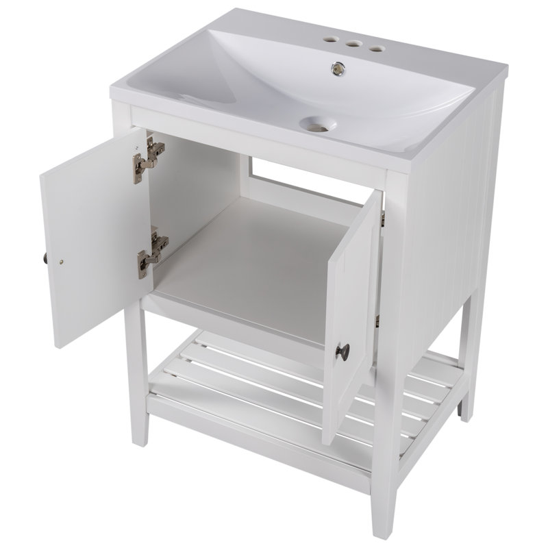 Meuble-lavabo simple 24 po avec plateau en céramique Starlisa