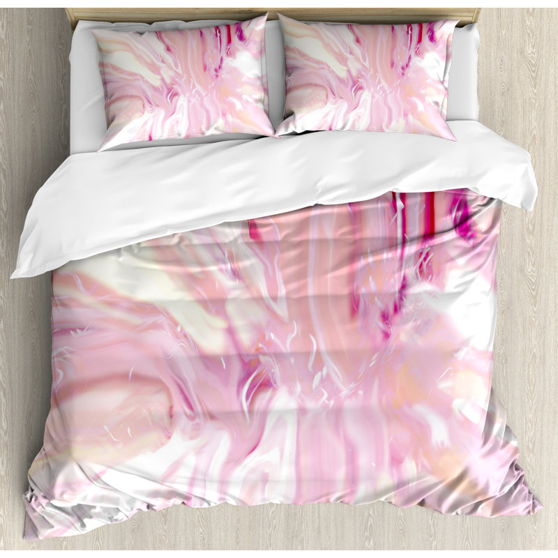 Modern & Contemporary Polyester Abstract Duvet Cover, King