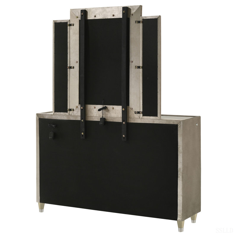 Commode 8 tiroirs avec miroir Mika