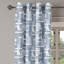 Rideau à œillets décoratif à 2 panneaux East Urban Home, 50 po, bleu cadet, gris, blanc-106354480