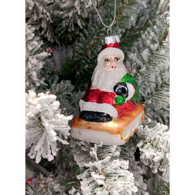 Christmas Glass Ornament - Santa Claus by Wizardi F07M3-3 HB-SY25294