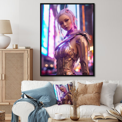Cyberpunk Urban Tokyo Glorious Goddess, reproduction d'art sur toile