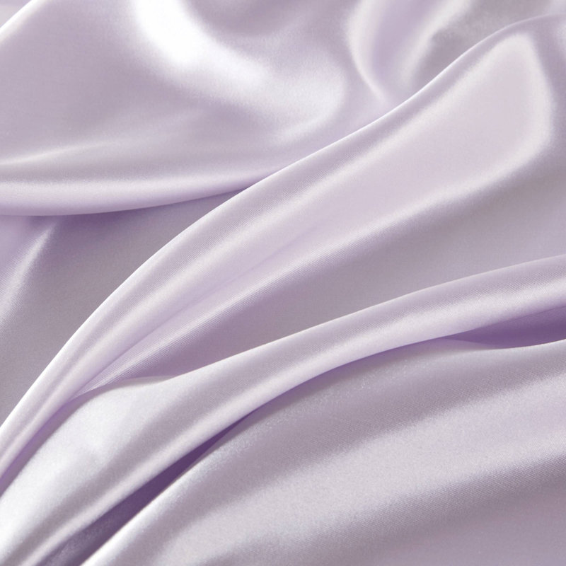Satin Lilac 100% Satin Luxury Wrinkle Resistant 6-Piece King Sheet Set, Lilac, King Sheet Set + 4 Standard Pillowcases