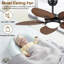 Ventilateur de plafond 5 pales 44/52 po Palm Tropical-846814609-846814620