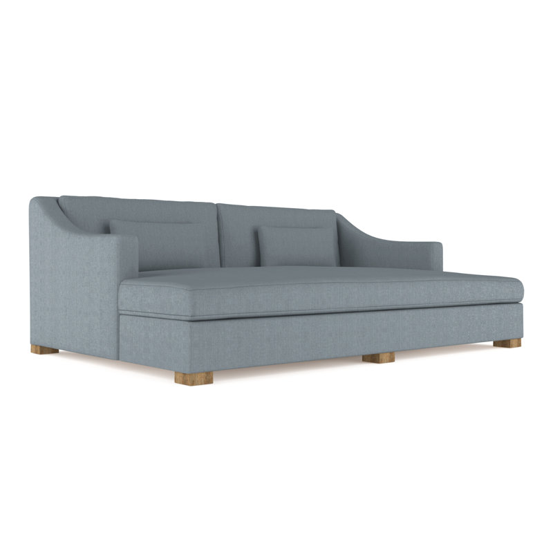 Crosby Slope Arm Daybed, Vintage Leather Graphite, Weathered