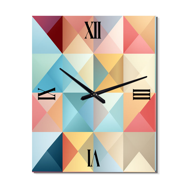 Pastel Harmony III - Très grandes horloges murales modernes, H 28 po x l 12 po x P 1 po