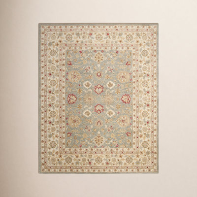 Samuel Gray Blue Beige Hand-Tufted Wool Rug