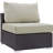 Convene 5 Piece Rattan Sectional Seating Group with Cushions-337879600