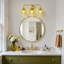21" Modern Bathroom Vanity Light With Green Petal Glass Shades-898368472-899511063
