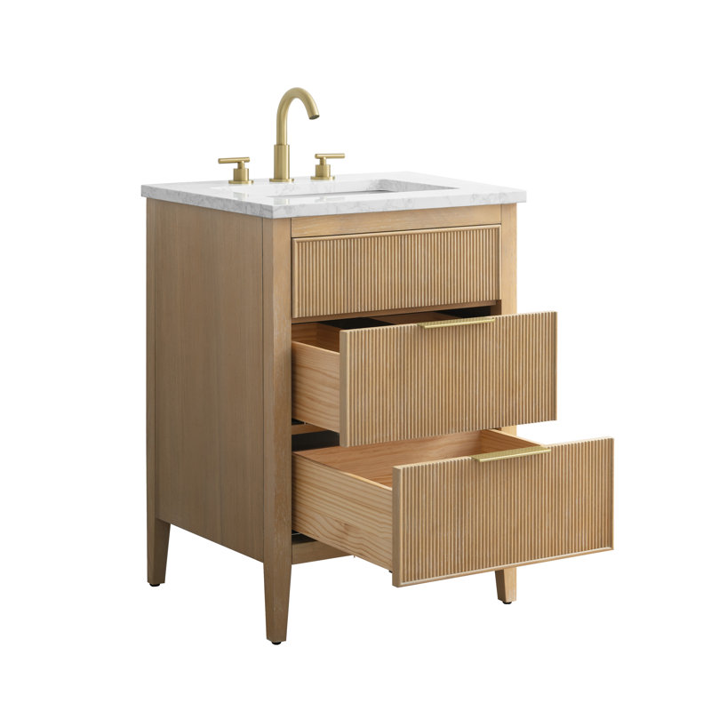 Emma 24" W Single Vanity, Classic Oak
