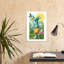 Vibrant Tropical Pineapple Vibrant Abstract Bird Fruit Nature Wall Art Print by Marja Van Den - Wrapped Canvas Print-1298917521