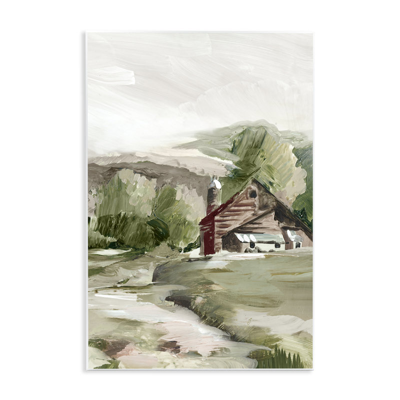  Art mural sur une terre ferme de campagne par Lera, H 15 po x l 10 po
