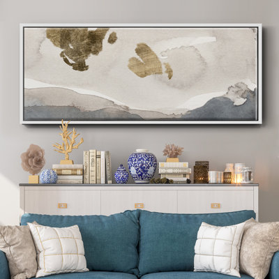 Aquarelle sur toile avec cadre doré IV