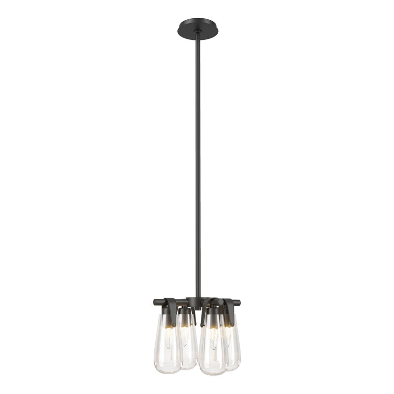 Eos 4 - Light Unique Classic Chandelier, Black