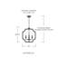 Luminaire suspendu style bougie à 4 lumières Courtney-94392807